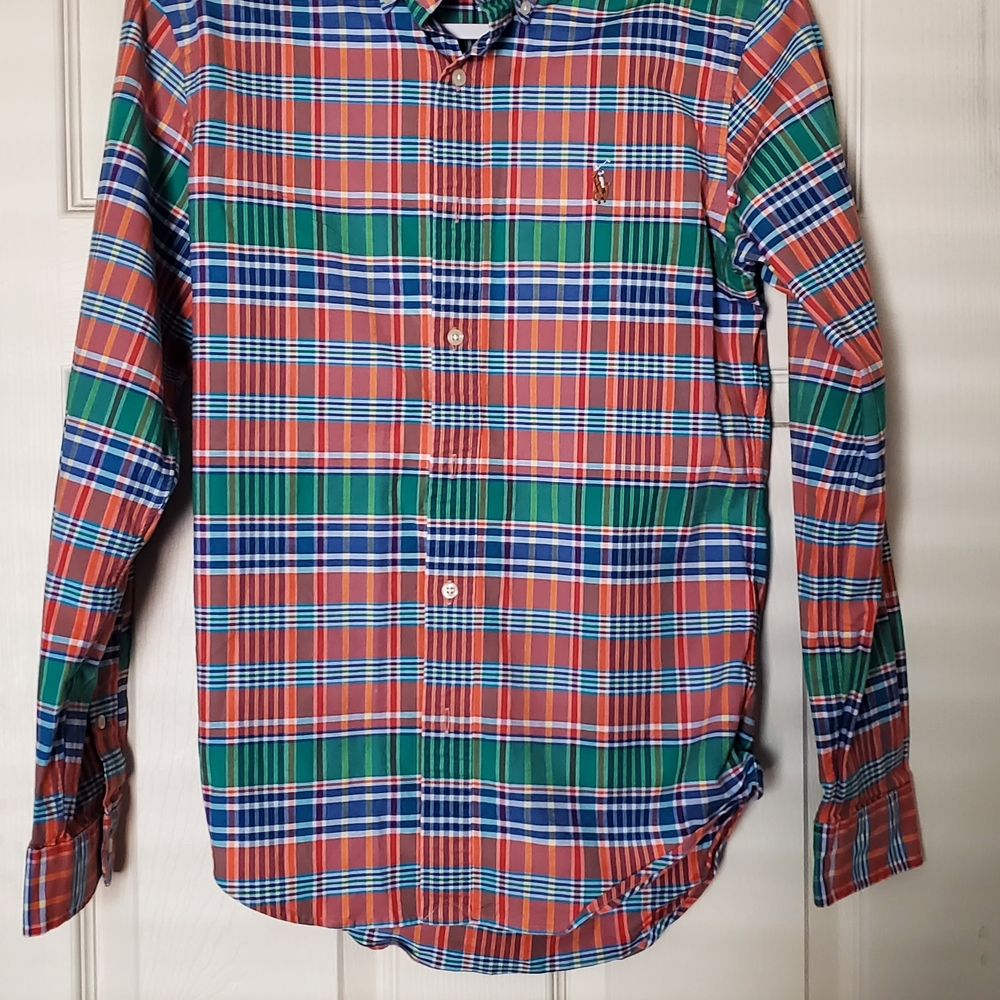 Ralph Lauren Red and Green Plaid Button Down Shirt